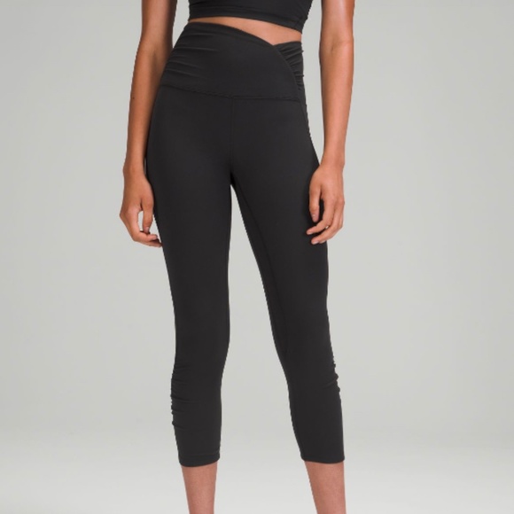 lululemon Align High-Rise Ruched Waist Crop 22” - Picture 1 of 5